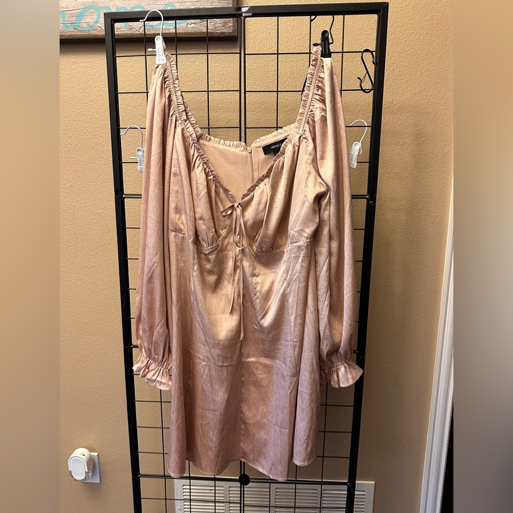 Forever 21+ | Rose gold Long sleeve Dress
